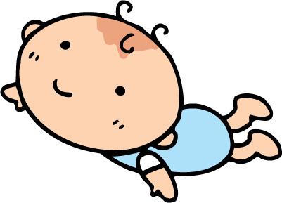 ハイハイをしている赤ちゃんのイラスト