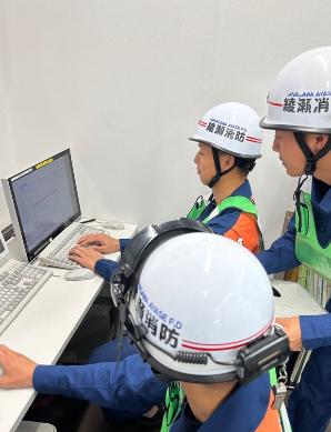バックアップ操作をしている様子