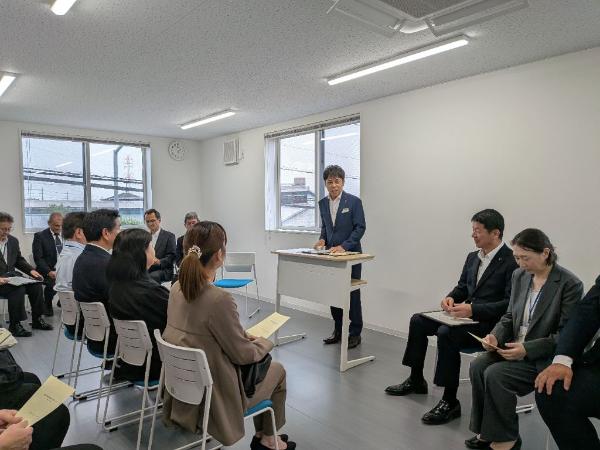開設式での市長あいさつ
