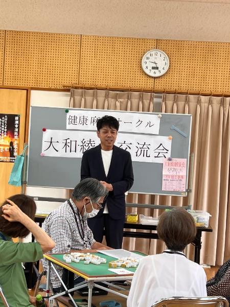 祝辞を述べている様子（橘川佳彦市長）