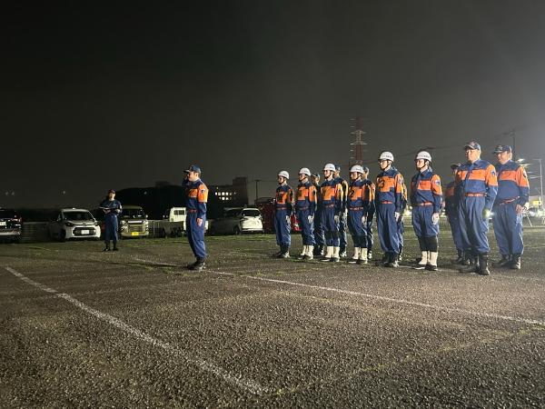 綾西分団全員で参加者へお礼の挨拶