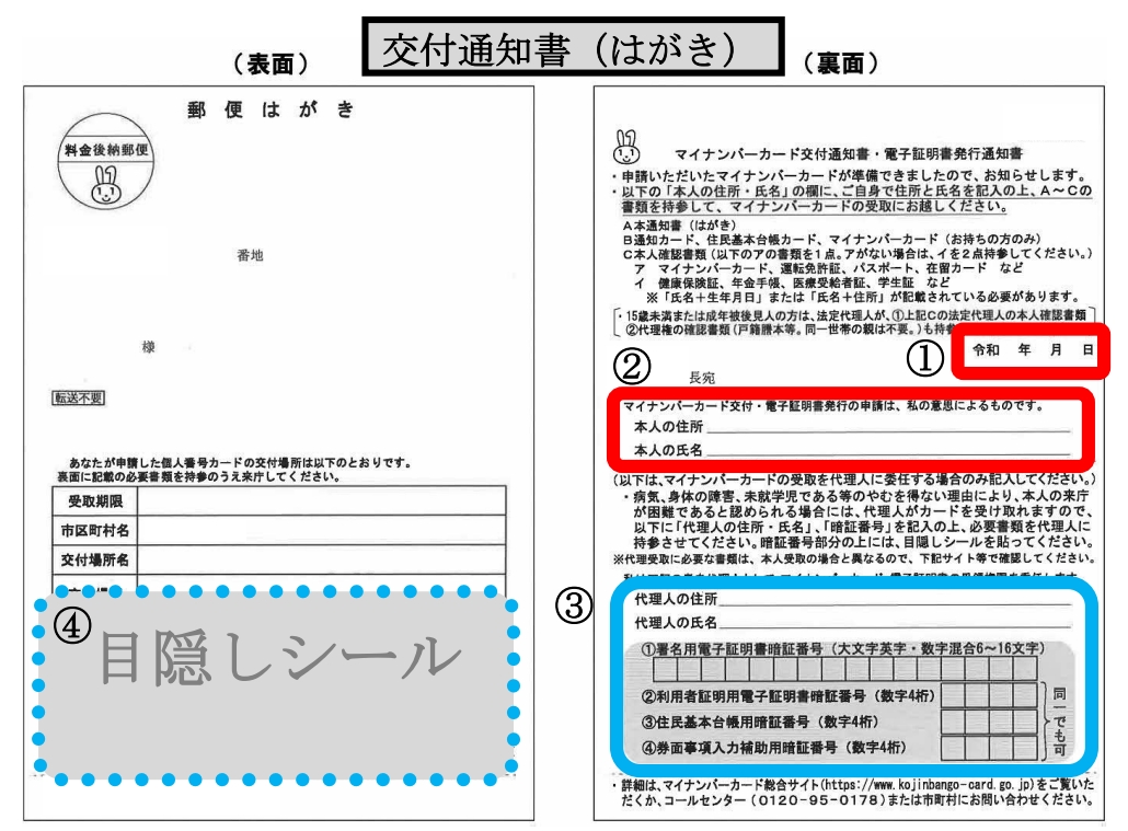 交付通知書見本