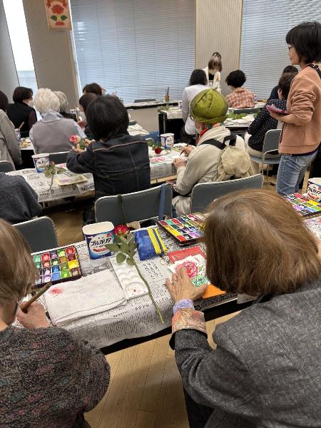 絵手紙教室の様子