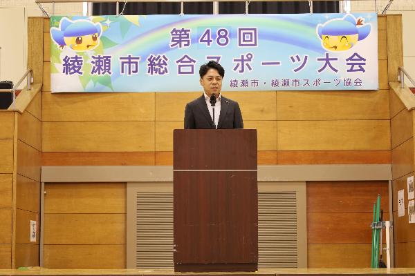 市長挨拶の様子