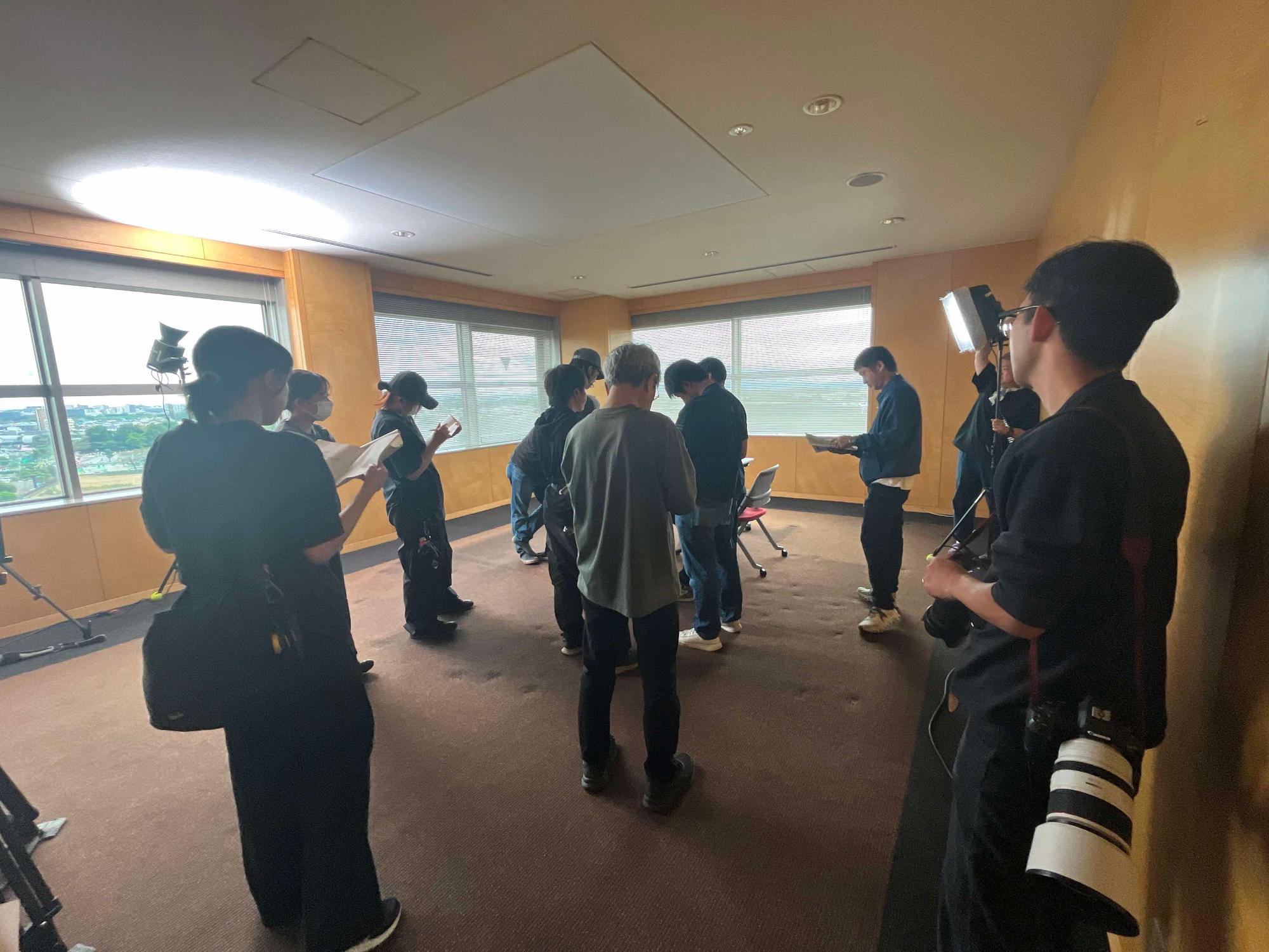 メイコーでの撮影風景