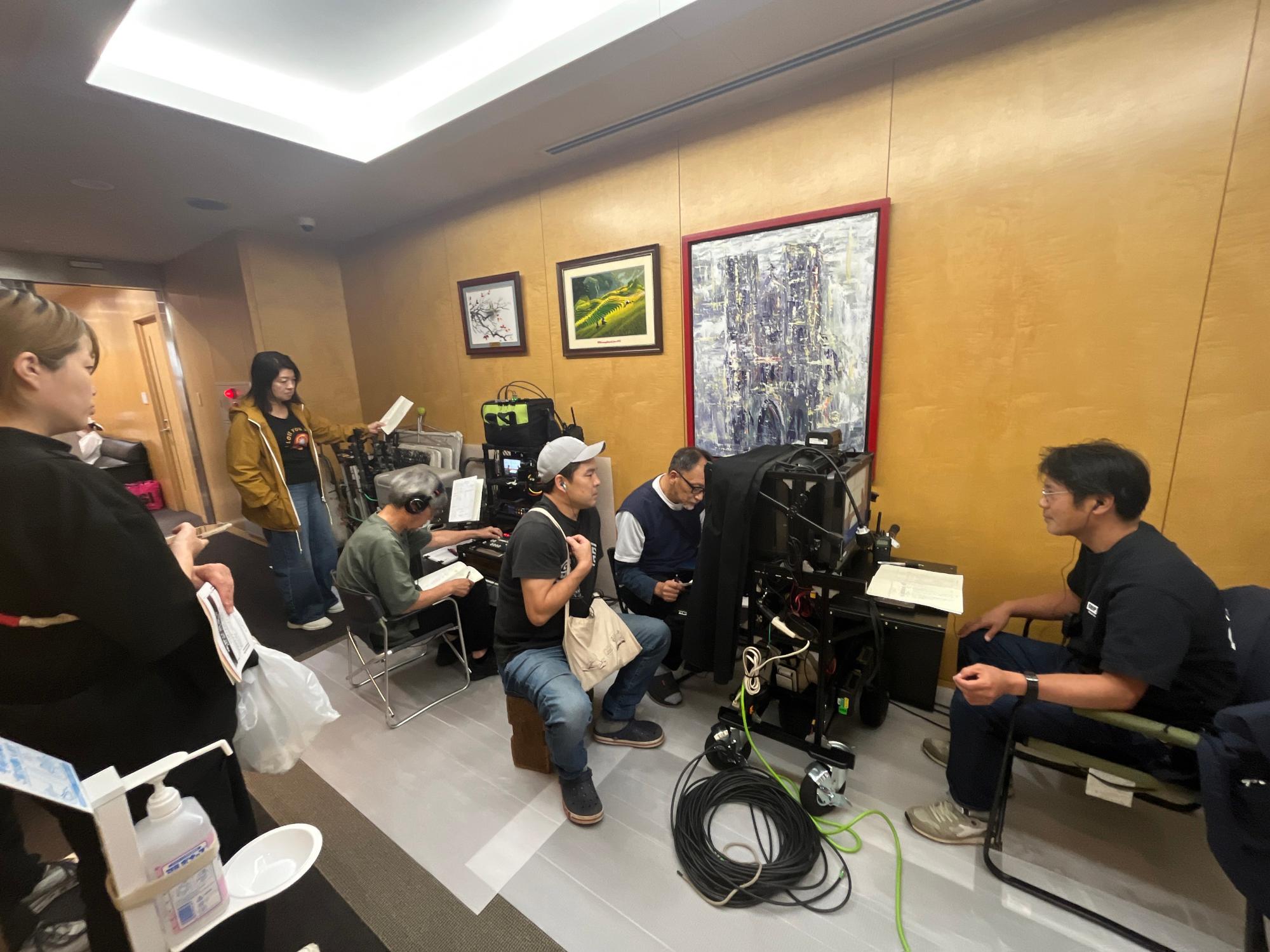 メイコーでの撮影風景